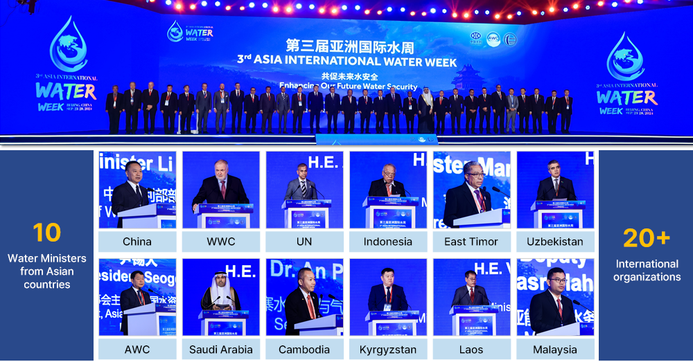 10 Water Ministers from Asian countries, 20+ International organizations