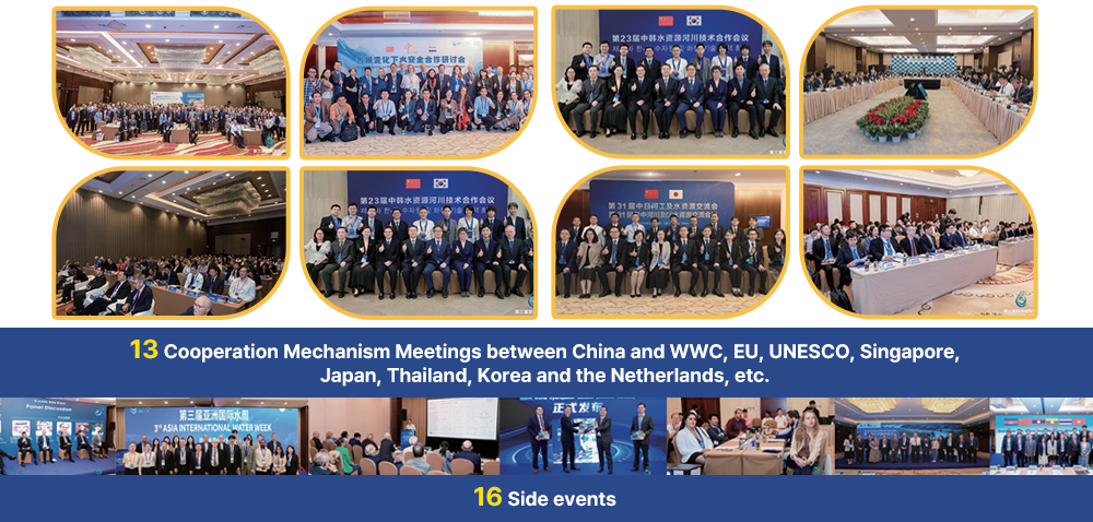 13 Cooperation Mechanism Meetings between China and WWC, EU, UNESCO, Singapore, Japan, Thailand, Korea and the Netherlands, etc. 16 Side events